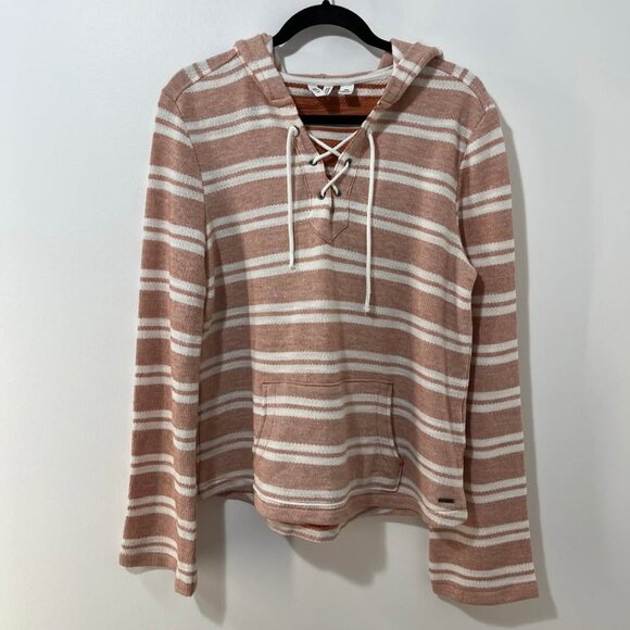 Roxy Pearling Hooded Sweatshirt Sunburn Stripe [size M] - Picture 1 of 10